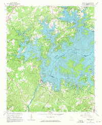 Buford Dam 1964 topographic map preview
