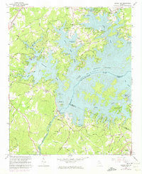 Buford Dam 1964 topographic map thumbnail