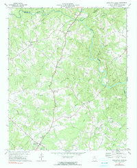 Danielsville North 1972 topographic map thumbnail
