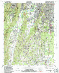 Fort Oglethorpe 1982 topographic map thumbnail