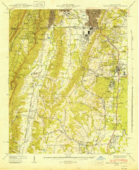 Fort Oglethorpe 1942 topographic map thumbnail