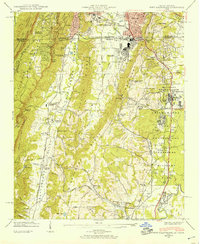 Fort Oglethorpe 1942 topographic map thumbnail