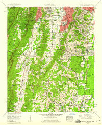 Fort Oglethorpe 1958 topographic map thumbnail