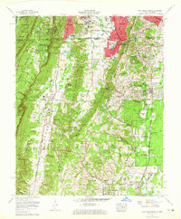 Fort Oglethorpe 1958 topographic map thumbnail