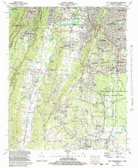 Fort Oglethorpe 1982 topographic map thumbnail