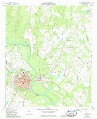 Hawkinsville 1973 topographic map thumbnail