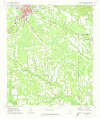 Hazlehurst South 1971 topographic map thumbnail