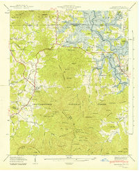 Hiawassee 1942 topographic map thumbnail