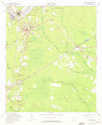 Hinesville 1958 topographic map thumbnail