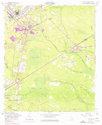 Hinesville 1958 topographic map thumbnail