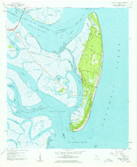 Jekyll Island 1957 topographic map thumbnail