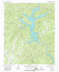 Lake Burton 1957 topographic map thumbnail