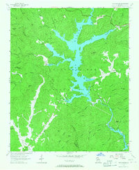 Lake Burton 1957 topographic map thumbnail