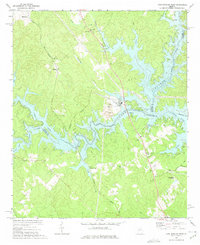 Lake Sinclair West 1972 topographic map thumbnail