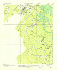 Lake Toccoa 1935 topographic map thumbnail