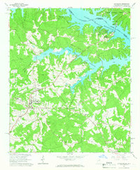 Lincolnton 1964 topographic map thumbnail