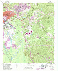 Macon East 1956 topographic map thumbnail