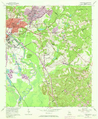 Macon East 1956 topographic map thumbnail