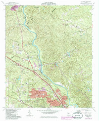 Macon NW 1973 topographic map thumbnail
