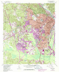 Macon West 1956 topographic map thumbnail