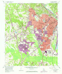 Macon West 1956 topographic map thumbnail
