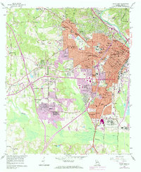 Macon West 1956 topographic map thumbnail