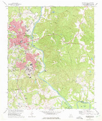 Milledgeville 1972 topographic map thumbnail