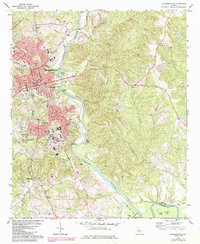 Milledgeville 1972 topographic map thumbnail