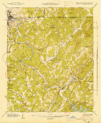 Mineral Bluff 1943 topographic map thumbnail