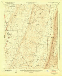 Nickajack Gap 1946 topographic map thumbnail