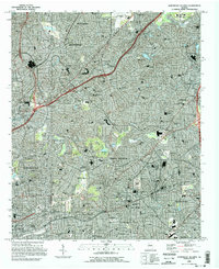 Northeast Atlanta 1993 topographic map thumbnail