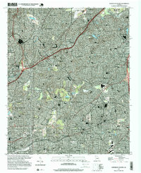 Northeast Atlanta 1997 topographic map thumbnail