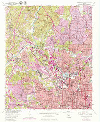 Northwest Atlanta 1954 topographic map preview