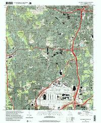 Southwest Atlanta 1997 topographic map thumbnail