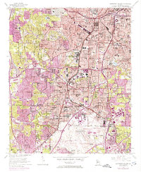 Southwest Atlanta 1954 topographic map thumbnail