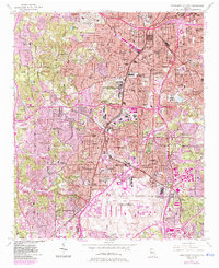 Southwest Atlanta 1954 topographic map thumbnail