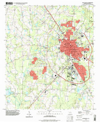 Statesboro 1993 topographic map thumbnail