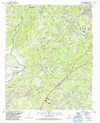 Suwanee 1992 topographic map thumbnail