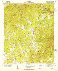 Tallulah Falls 1953 topographic map thumbnail