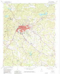 Toccoa 1964 topographic map preview