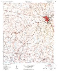 Waynesboro 1950 topographic map preview