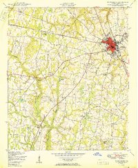 Waynesboro 1950 topographic map thumbnail