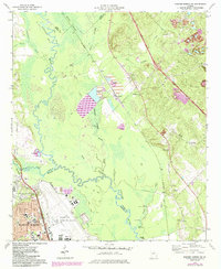 Warner Robins NE 1973 topographic map thumbnail