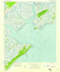 Wassaw Sound 1957 topographic map thumbnail
