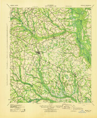 Brooklet 1943 topographic map thumbnail