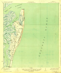 Cumberland Island 1930 topographic map thumbnail