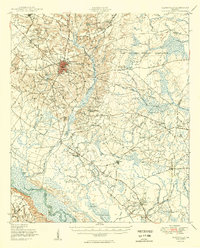 Glennville 1950 topographic map thumbnail