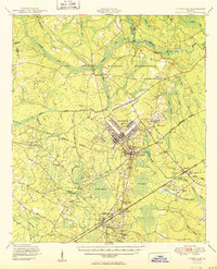 Hinesville 1950 topographic map thumbnail