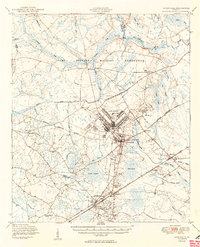 Hinesville 1950 topographic map thumbnail