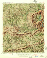 Warm Springs 1936 topographic map thumbnail